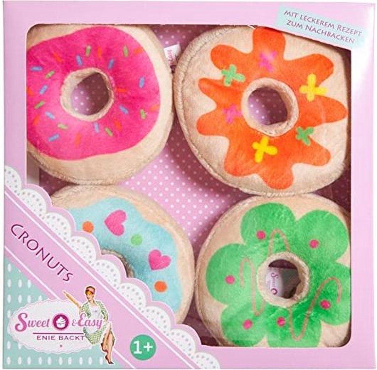 Sweet & Easy Pluche Knuffel Donuts 21 cm | Cake & Bake Plush Toy | Donuts Pluche Knuffel voor Kinderen | Donuts Peluche | Bakkerij pluche knuffel | Speelgoed voor kinderen